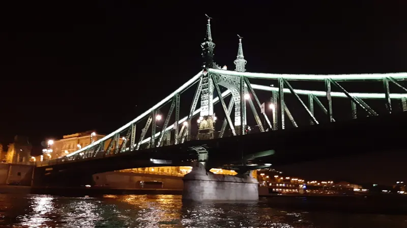 Liberty Bridge at night, Budapest