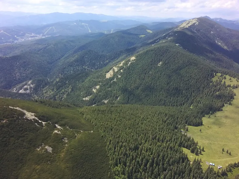 Rolling Carpathian mountains