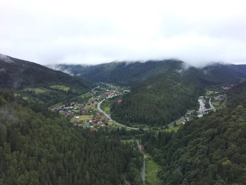 Village in a Carpathian valley