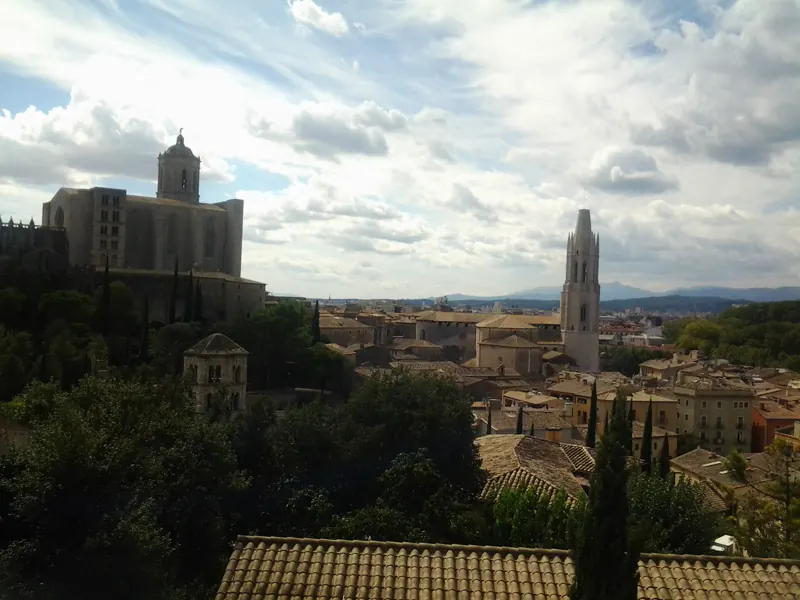 View over Girona from the walls