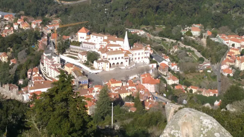 Sintra town from the Moorish Castle