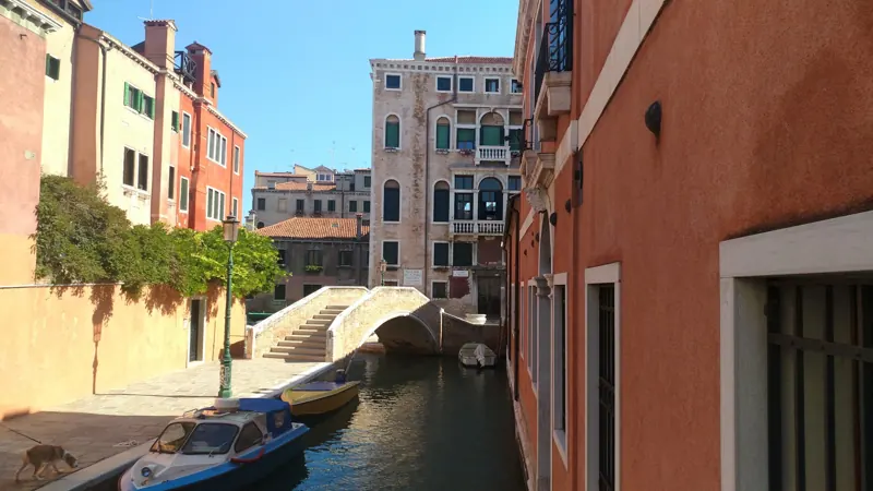 Quiet canal corner in Venice