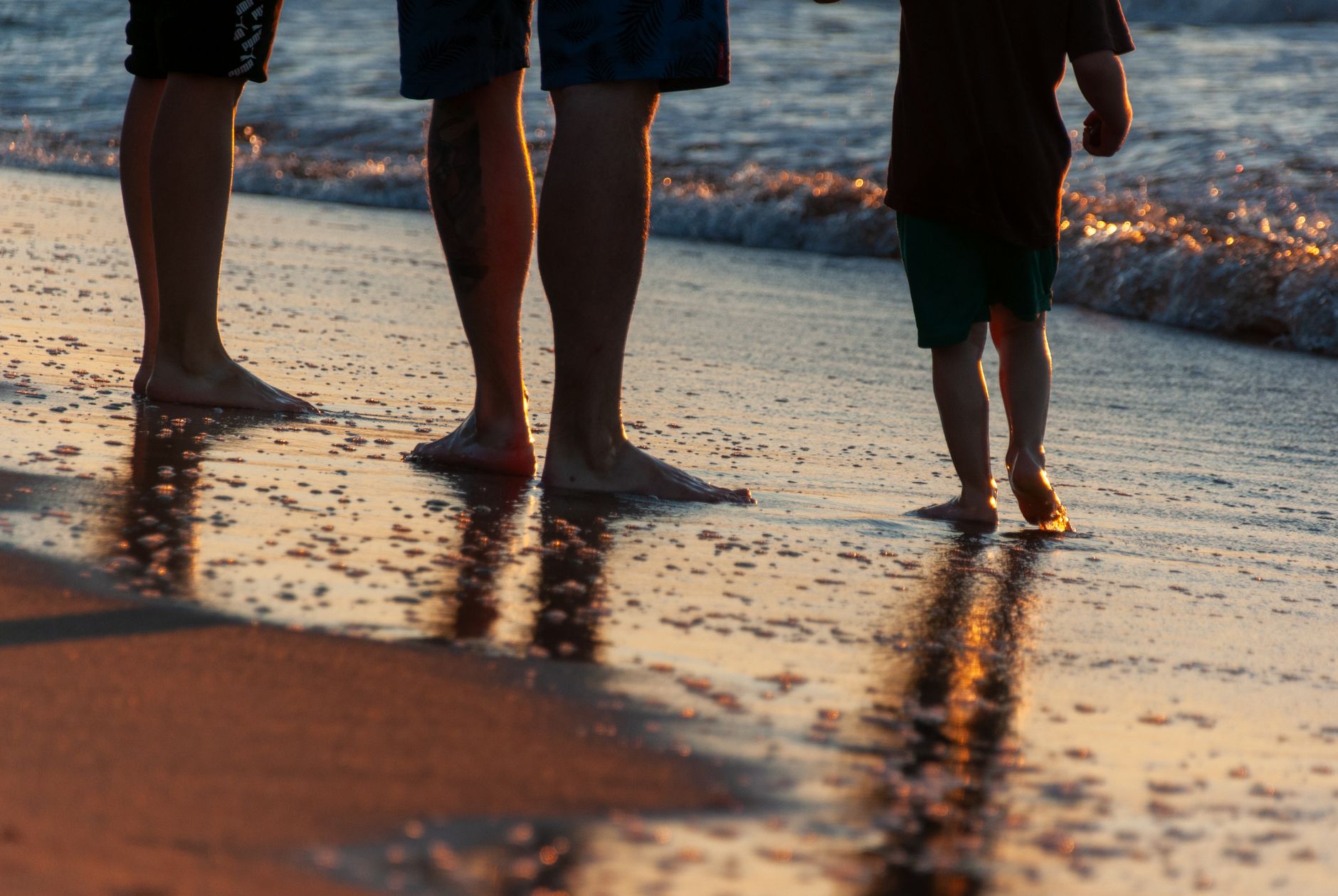 Family enjoying a beach holiday together