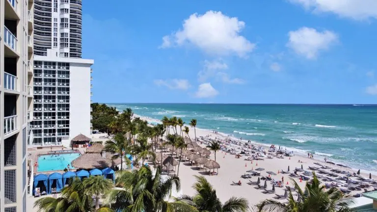 Luxury beach resort on the Florida coast