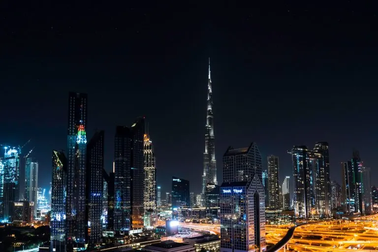 Dubai skyline with the Burj Khalifa