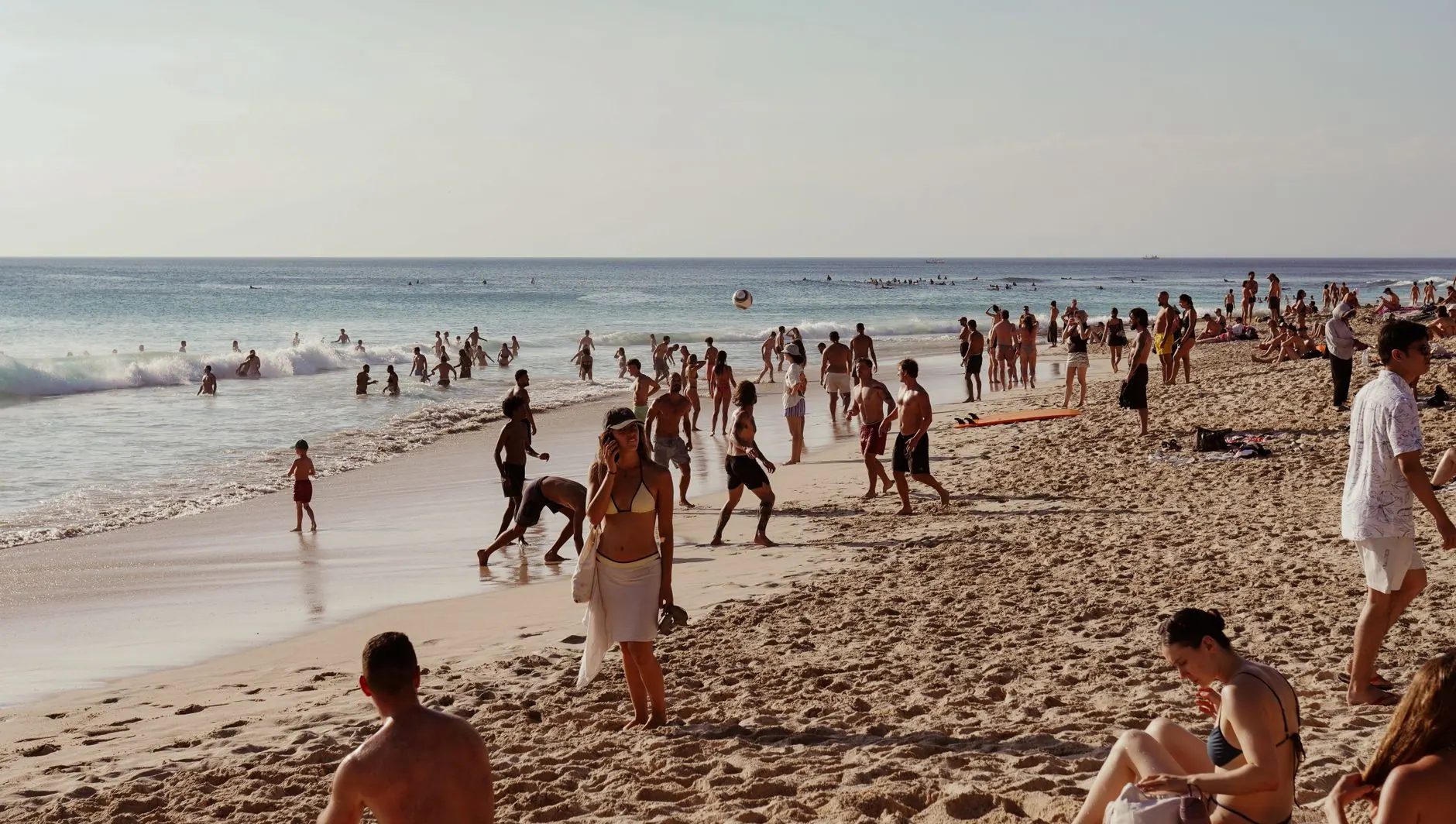 Relaxing on a summer beach holiday