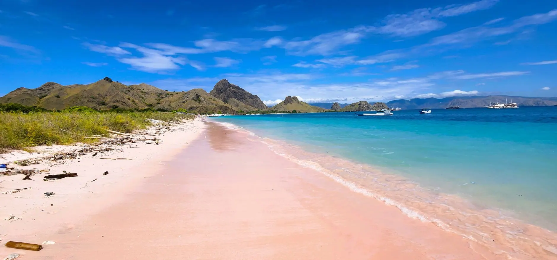 Pink Beach on Komodo Island, Indonesia