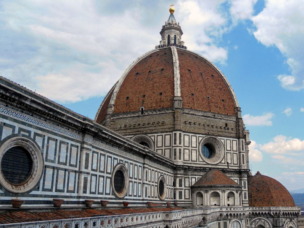 View of Brunelleschi's Dome on Florence Cathedral, a UNESCO World Heritage Site.