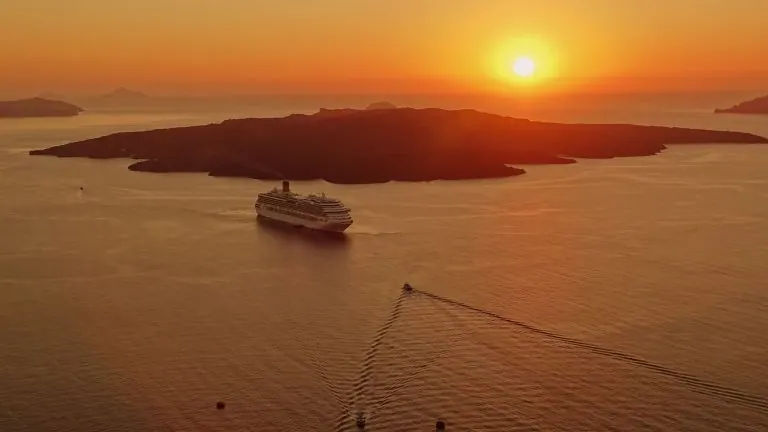 Sunset over Santorini
