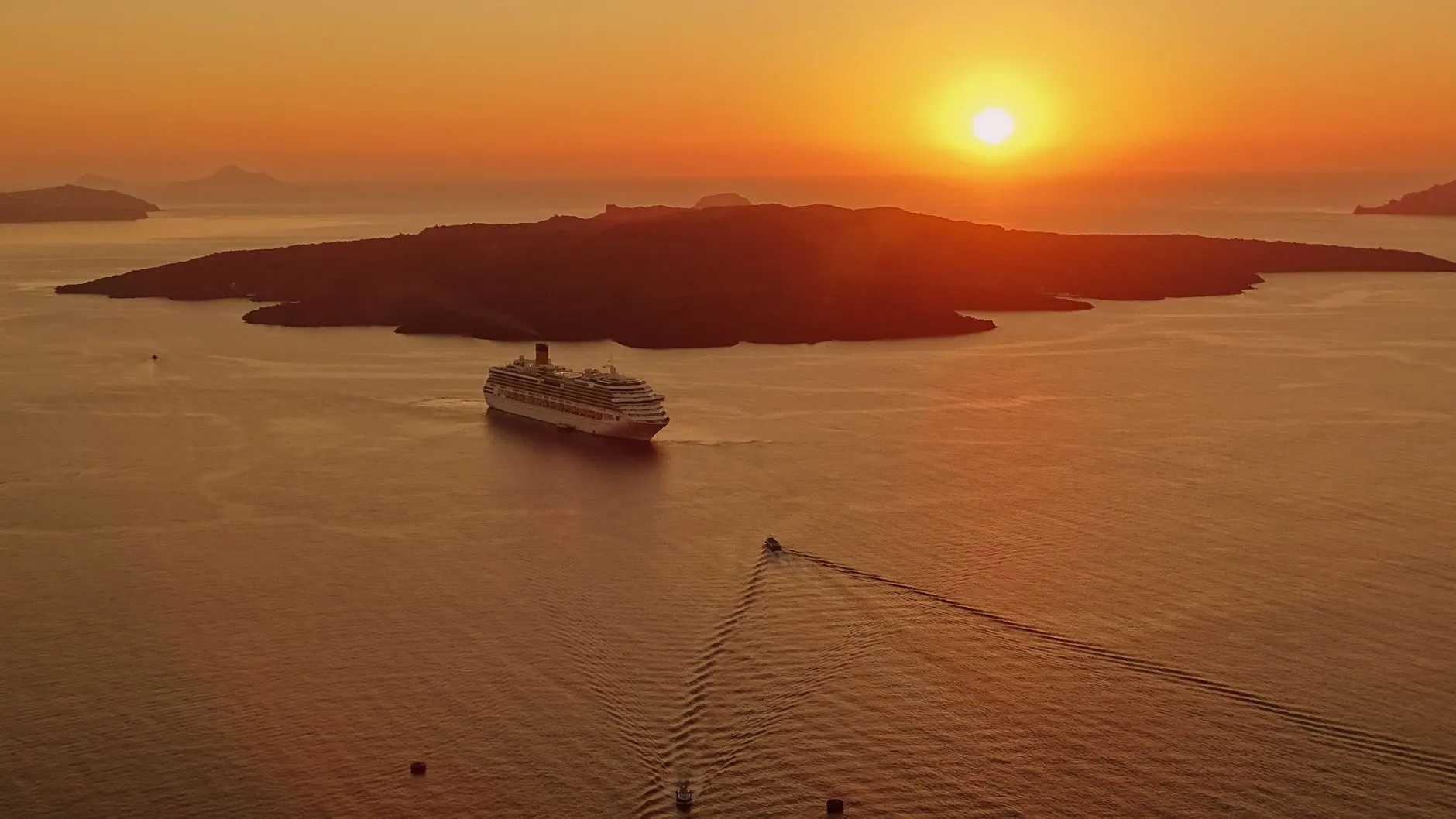 Sunset over Santorini