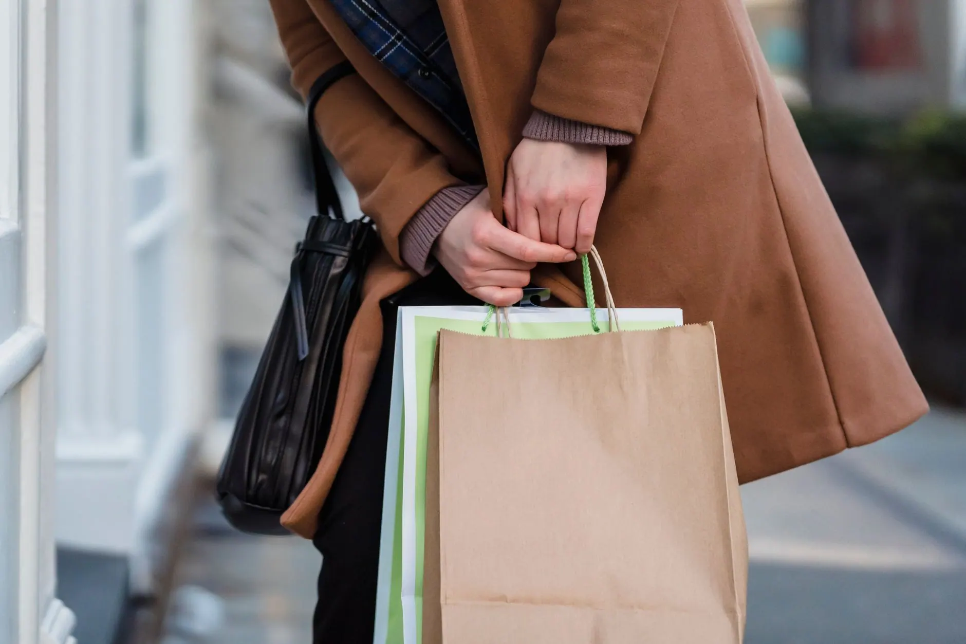 Shopping bags after a holiday shopping trip