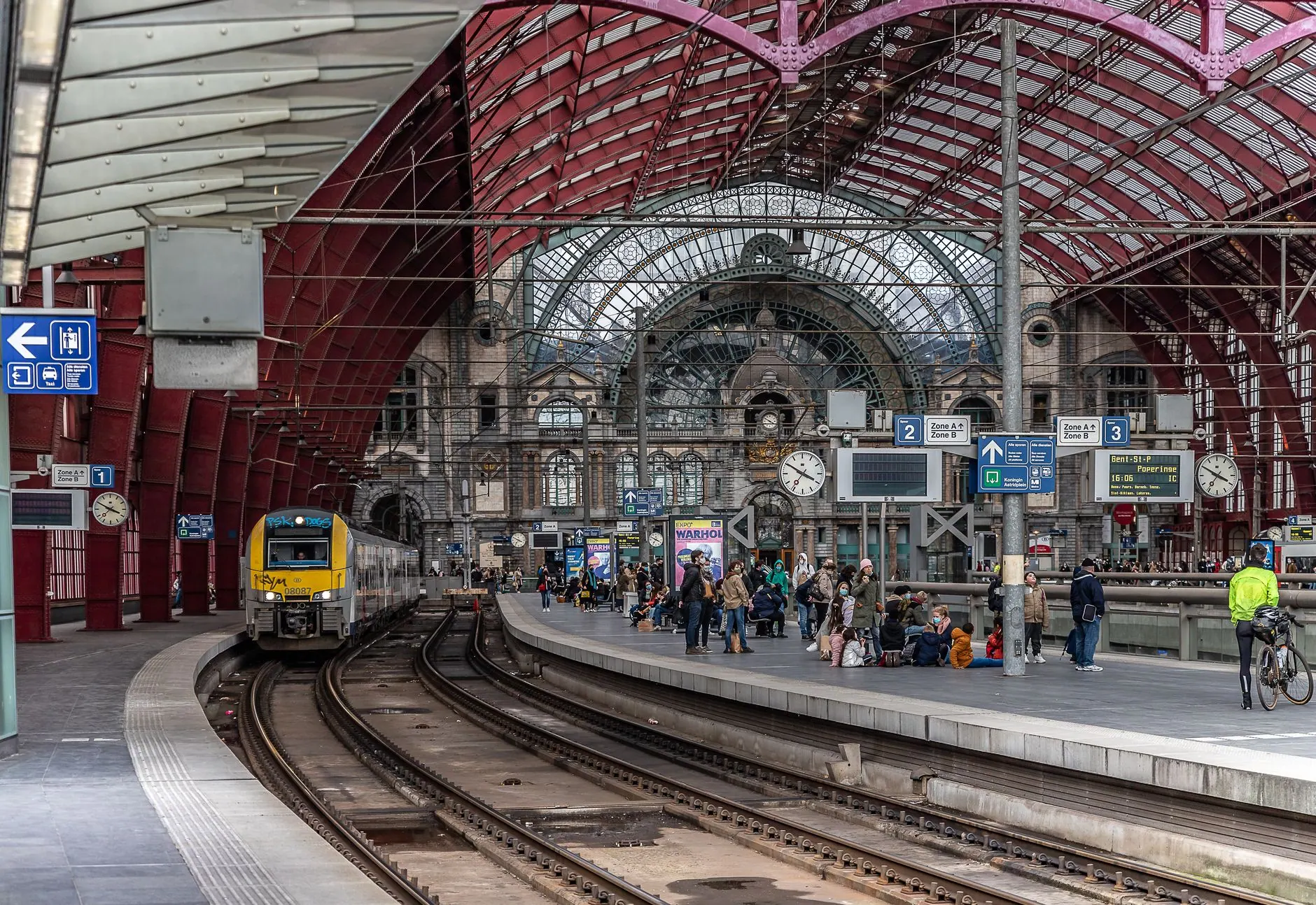 Train travelling through Europe