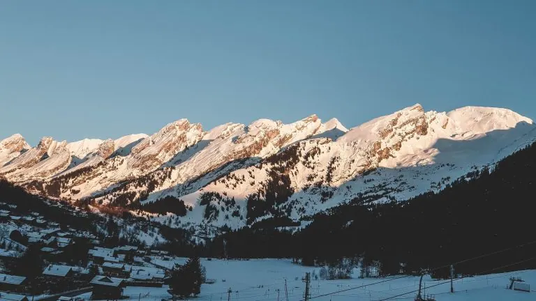 Ski resort in the French Alps